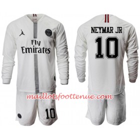 Maillot/Tenue Paris Saint-Germain NEYMAR JR 10 Jodan Blanc Enfant Troisieme 2018/2019 Manche Longue